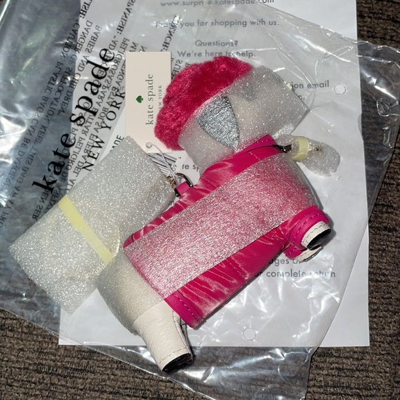 🐾Kate Spade Punk DACHSHUND Keychain NWT - Picture 2 of 3